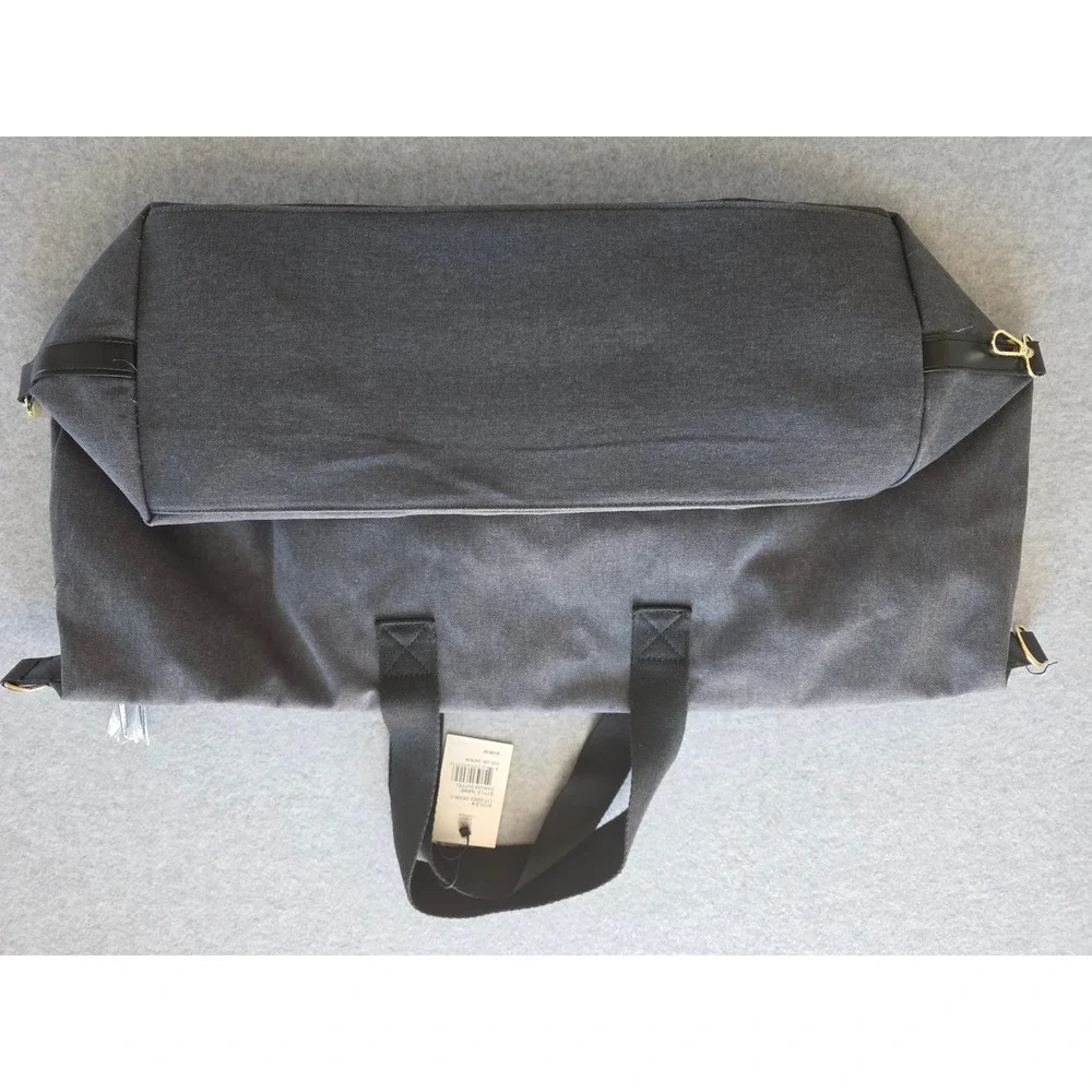 London Fog Canvas Duffel Bag Denim Weekend Travel Luggage Carry On NWT